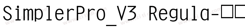 SimplerPro_V3 Regula字体转换